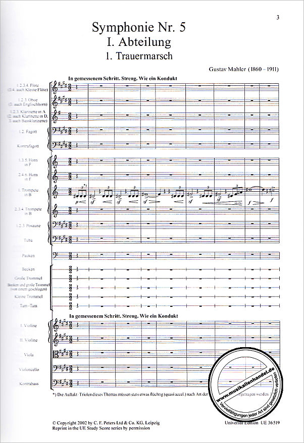 Notenbild für UE 36519 - Sinfonie 5