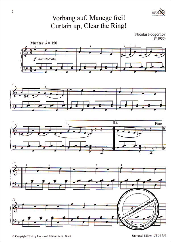 Notenbild für UE 36756 - PIANO CIRCUS