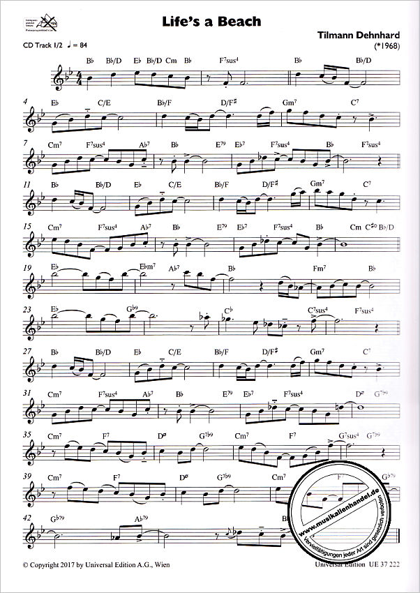 Notenbild für UE 37222 - Easy Jazz studies