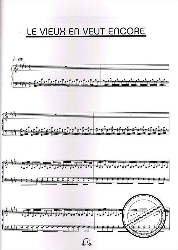 Notenbild für USC 101 - PIANO WORKS