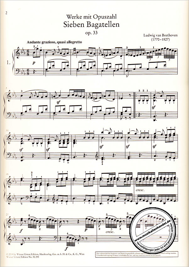 Notenbild für UT 50295 - Klavierstücke