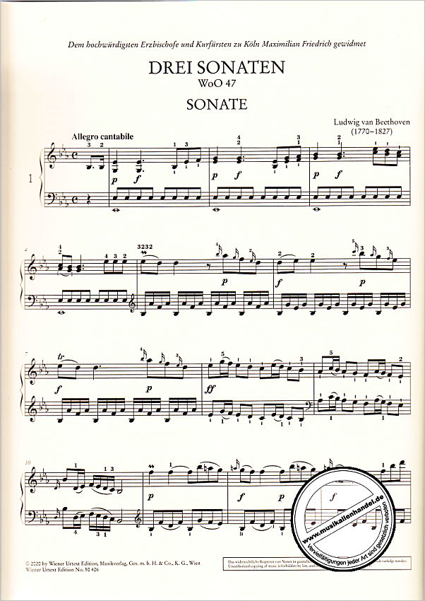 Notenbild für UT 50426 - 3 Sonaten