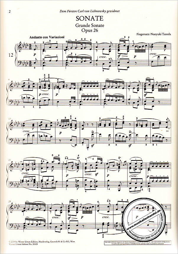 Notenbild für UT 50428 - Sonaten 2
