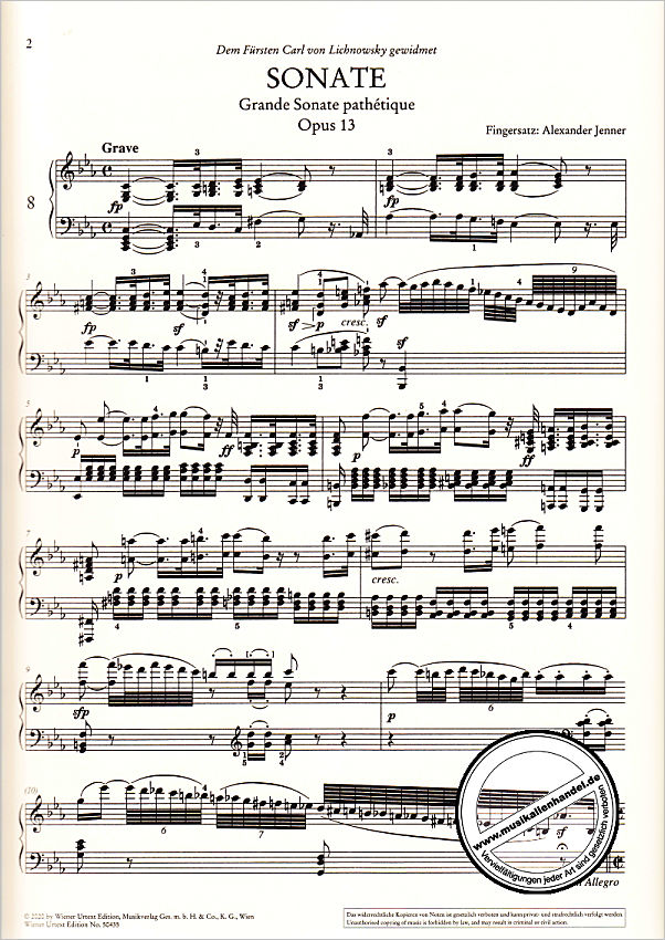 Notenbild für UT 50435 - Sonate pathetique op 13