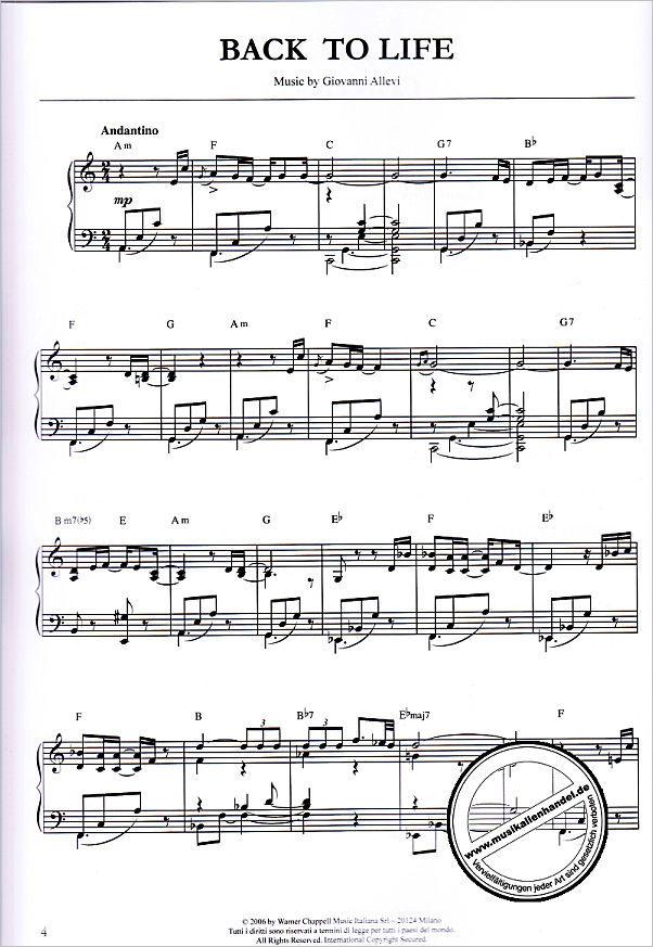 Notenbild für VOLONTE -MB643 - THE NEW COMPOSERS - PIANO