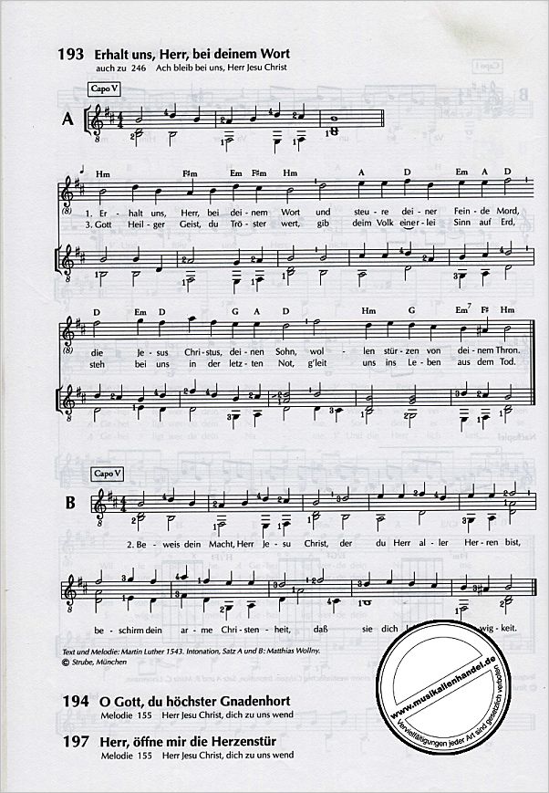 Gitarrenbuch Zum Ekg Evangelischen Gesangbuch 1 2 Von Vs 7051 Noten