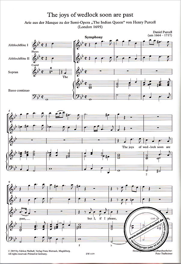 Notenbild für WALHALL 1109 - Flauto e voce 16