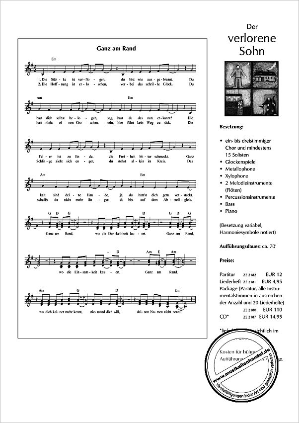 Notenbild für ZEBE 2180 - DER VERLORENE SOHN - BIBLISCHES MUSICAL