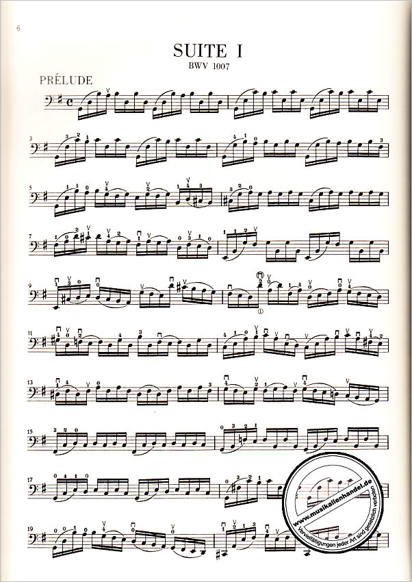 Notenbild für ZENON 337030 - 6 SUITEN BWV 1007-1012 (VC)