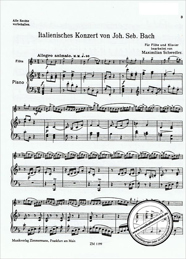 Notenbild für ZM 11990 - ITALIENISCHES KONZERT F-DUR BWV 971