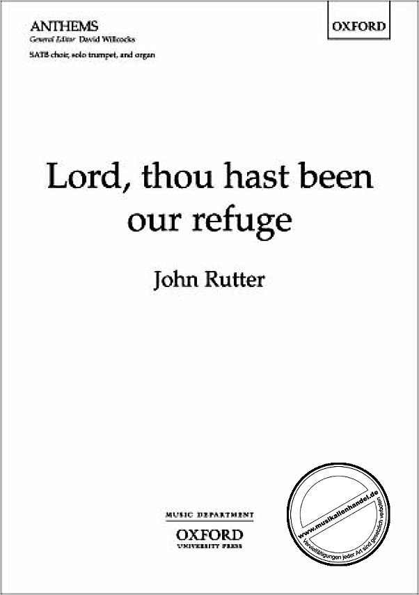 Titelbild für 978-0-19-336274-1 - LORD THOU HAST BEEN OUR REFUGE