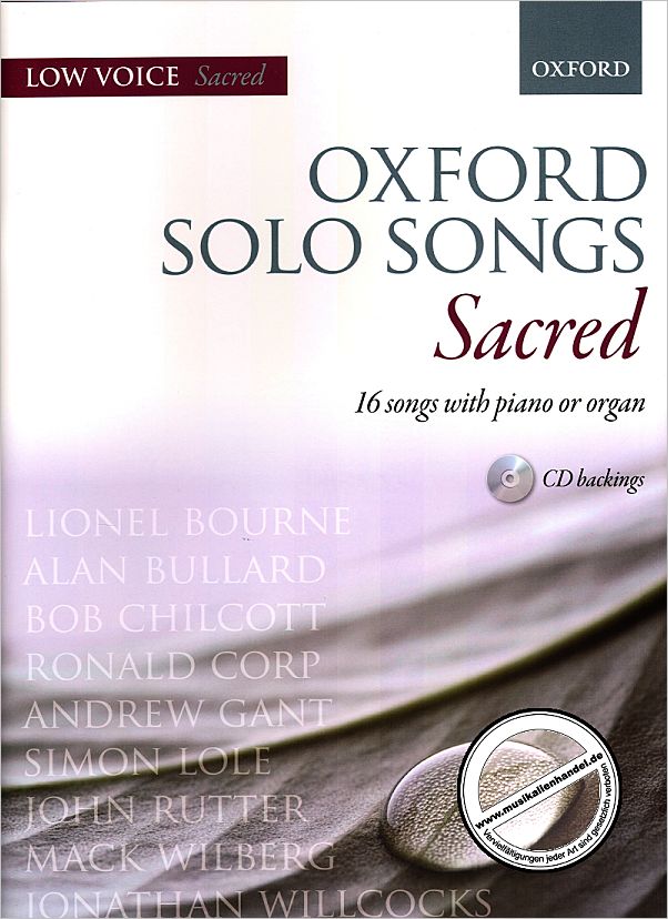 Titelbild für 978-0-19-336580-3 - OXFORD SOLO SONGS - SACRED