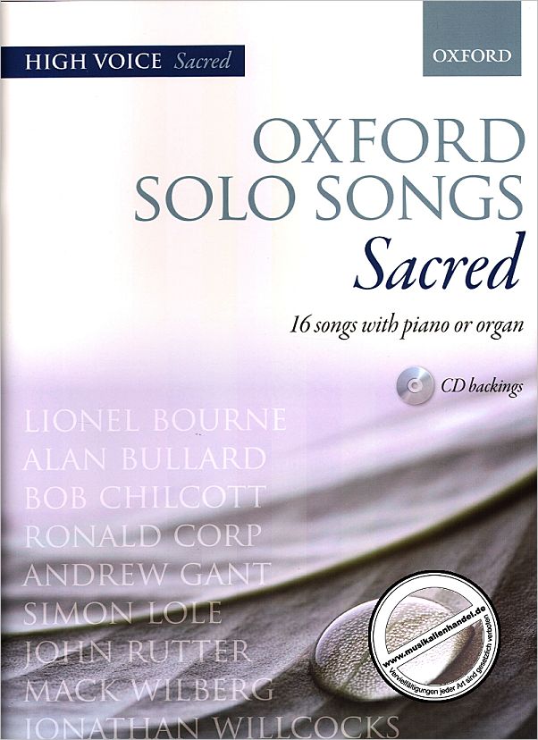 Titelbild für 978-0-19-336581-0 - OXFORD SOLO SONGS - SACRED