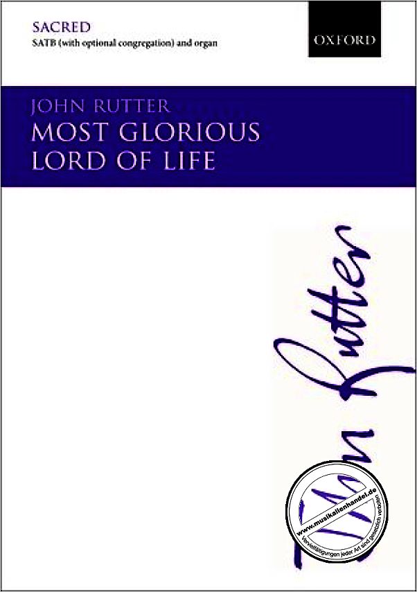 Titelbild für 978-0-19-337646-5 - MOST GLORIOUS LORD OF LIFE