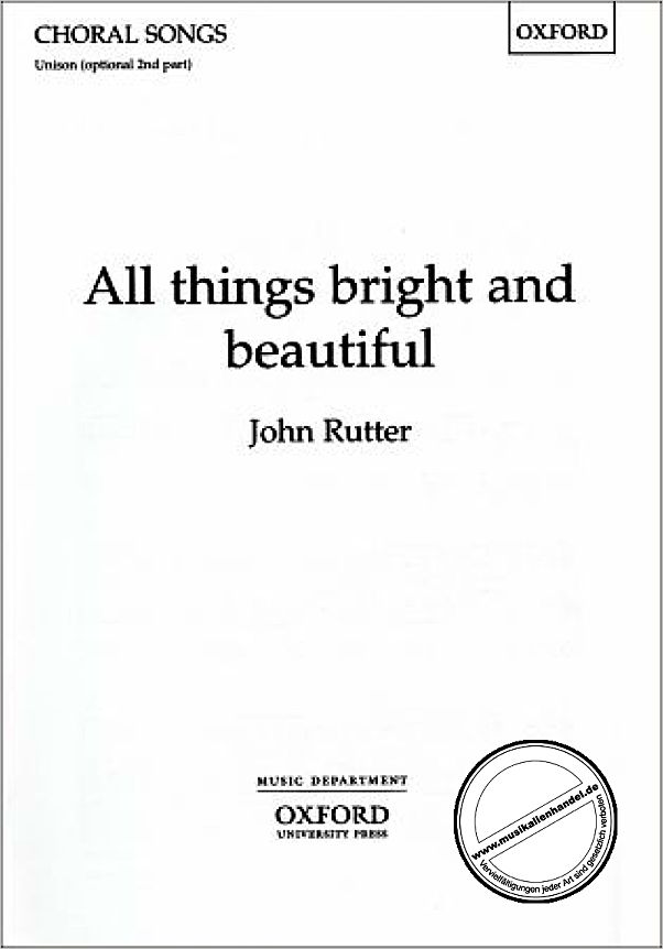 Titelbild für 978-0-19-342062-5 - ALL THINGS BRIGHT AND BEAUTIFUL