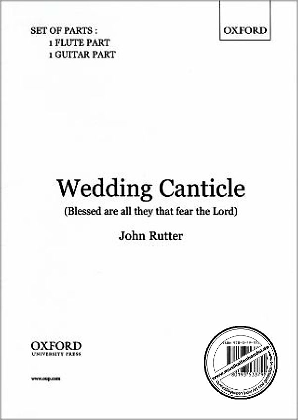 Titelbild für 978-0-19-353379-0 - WEDDING CANTICLE