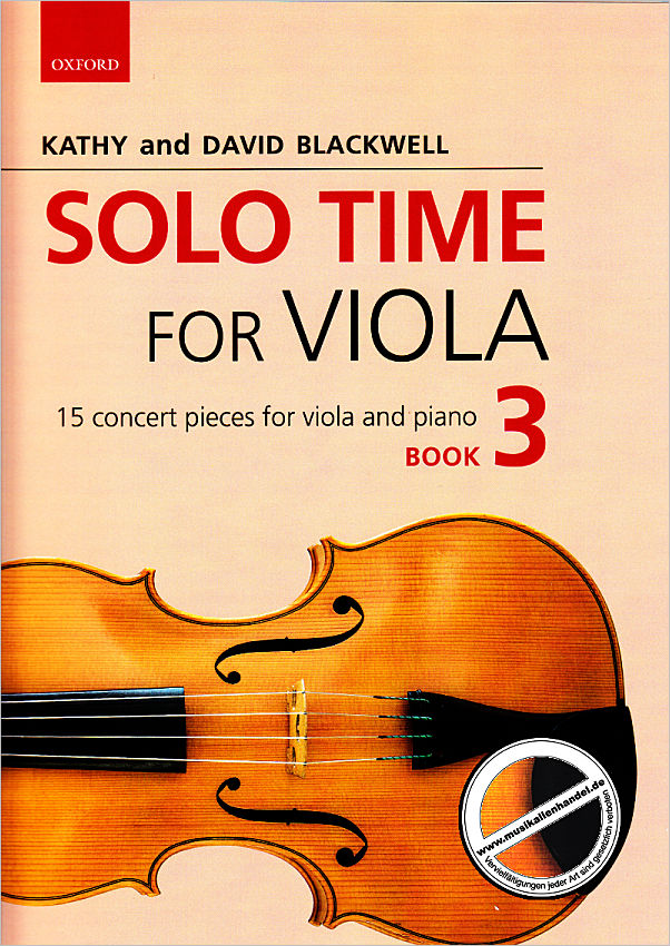 Titelbild für 9780193513303 - Solo Time for VIOLA vol.3 