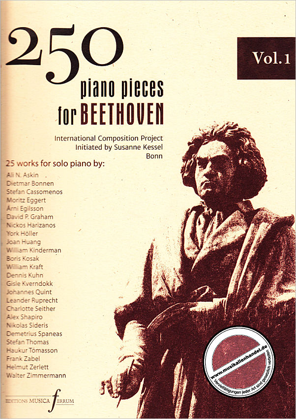 Titelbild für 979-0-708147-00-8 - 250 Piano Pieces for Beethoven 1