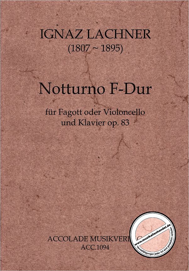Titelbild für ACCOLADE 1094 - NOTTURNO F-DUR OP 83