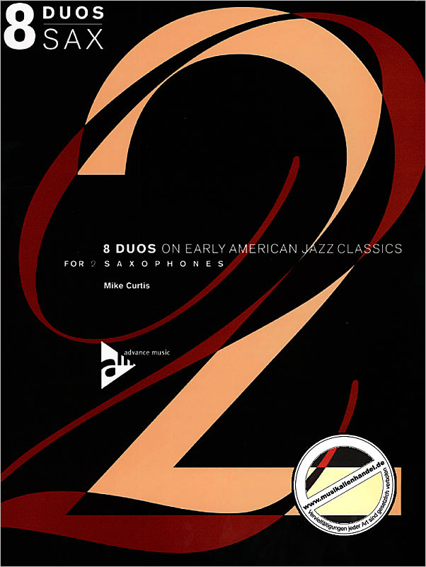Titelbild für ADV 7012 - 8 DUOS ON EARLY AMERICAN JAZZ CLASSICS