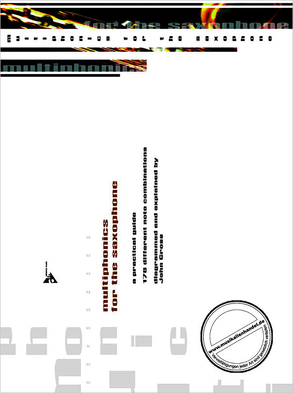 Titelbild für ADV 7130 - MULTIPHONICS FOR THE SAXOPHONE