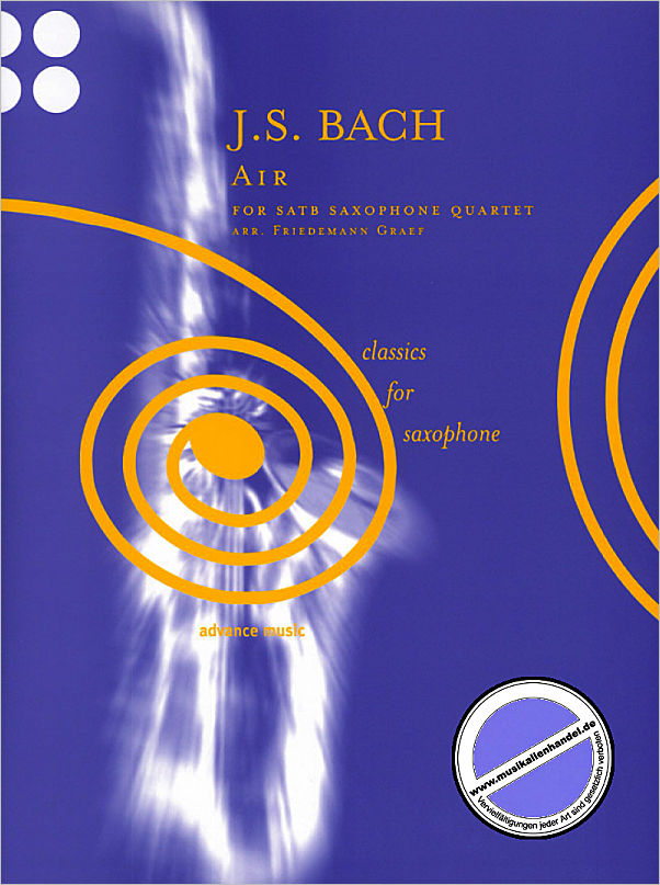 Titelbild für ADV 7609 - AIR (ORCHESTERSUITE 3 D-DUR BWV 1068)