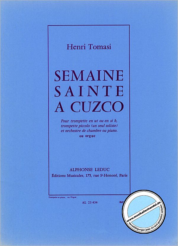 Titelbild für AL 23434 - SEMAINE SAINTE A CUZCO
