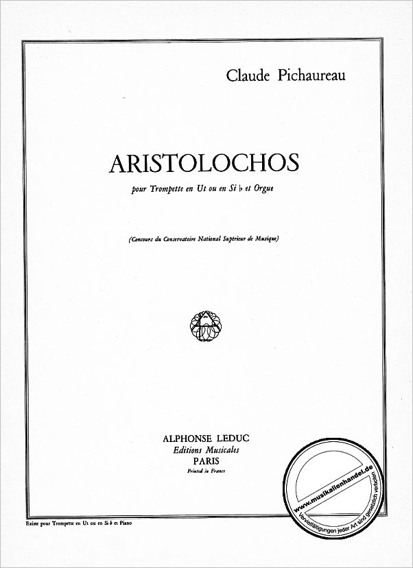 Titelbild für AL 25248 - ARISTOLOCHOS