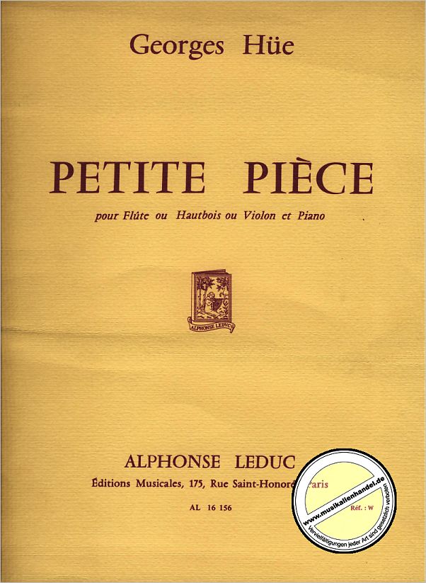 Titelbild für AL 16156 - PETITE PIECE G-DUR