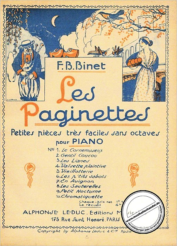Titelbild für AL 16221 - LES CORNEMUSEUX - LES PAGINETTES OP 133 / 1