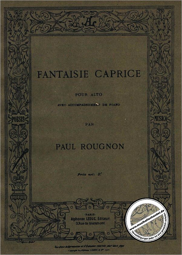 Titelbild für AL 16472 - FANTAISIE CAPRICE