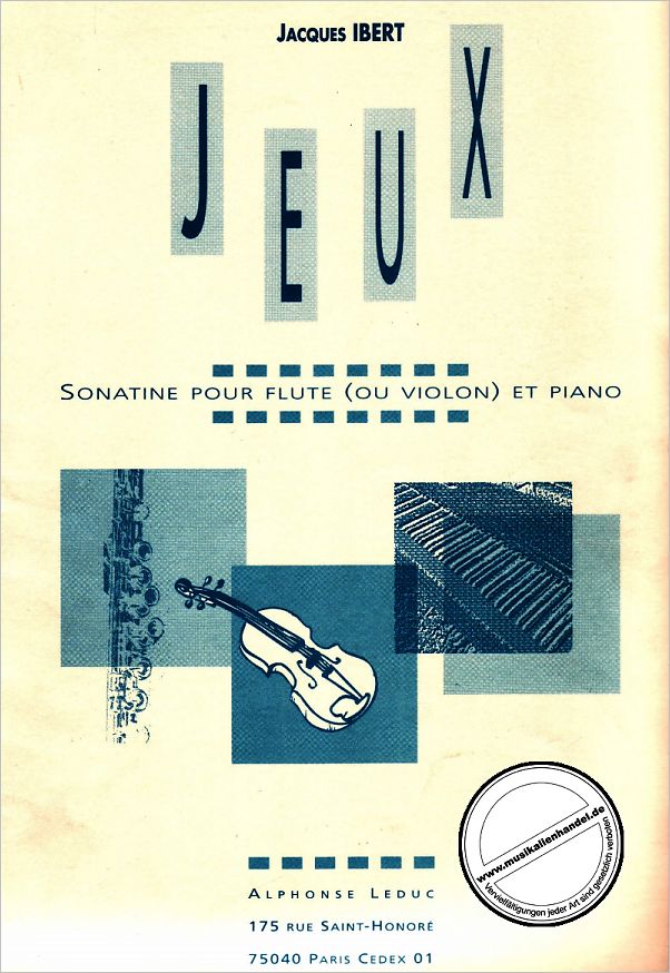 Titelbild für AL 16789 - JEUX - SONATINE