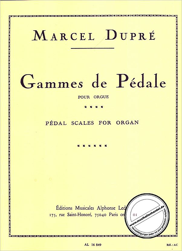 Titelbild für AL 16849 - GAMMES DE PEDALE