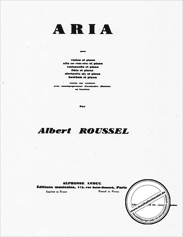 Titelbild für AL 17877 - ARIA