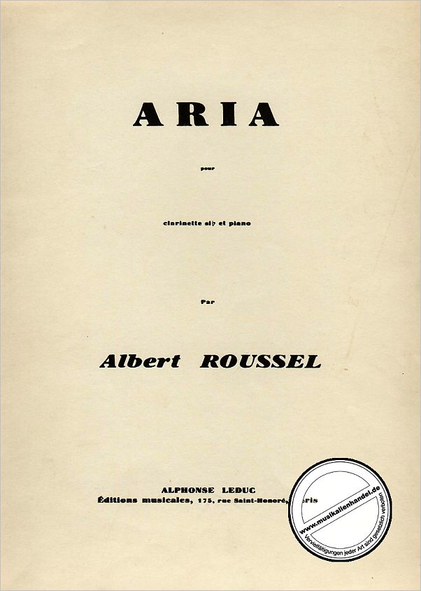 Titelbild für AL 17892 - ARIA