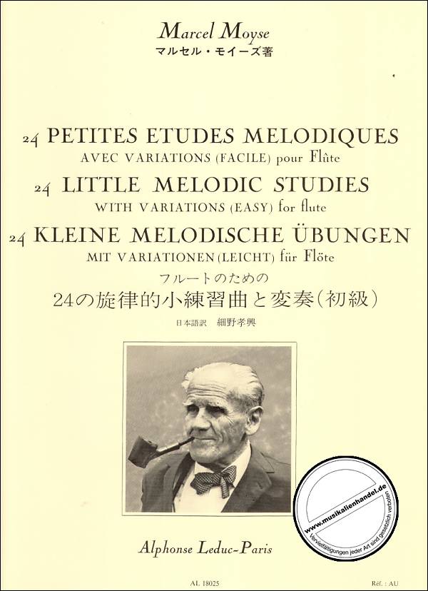 Titelbild für AL 18025 - 24 PETITES ETUDES MELODIQUES AVEC VARIATIONS