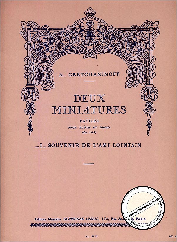 Titelbild für AL 19173 - SOUVENIR D'UN AMI LOINTAIN - 2 MINIATURES 1  DEUX