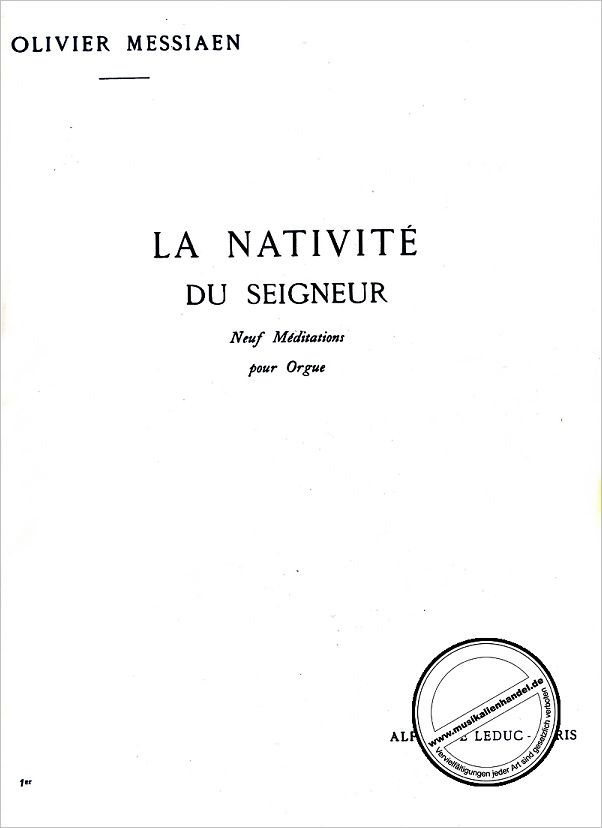 Titelbild für AL 19266 - LA NATIVITE DU SEIGNEUR 1