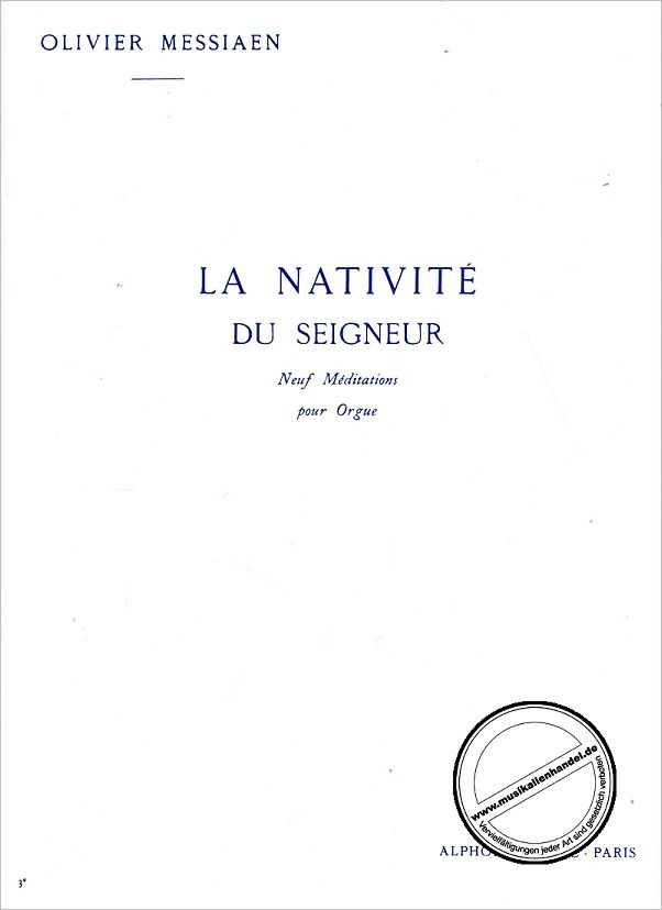 Titelbild für AL 19271 - LA NATIVITE DU SEIGNEUR 3