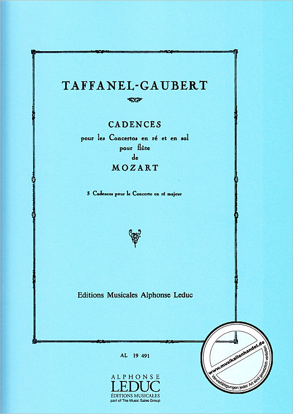 Titelbild für AL 19491 - KADENZEN KONZERT D-DUR OP 314