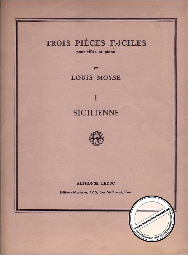 Titelbild für AL 19747 - SICILIENNE (3 PIECE FACILES)
