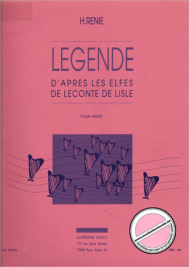 Titelbild für AL 20016 - LEGENDE D'APRES LES ELFES
