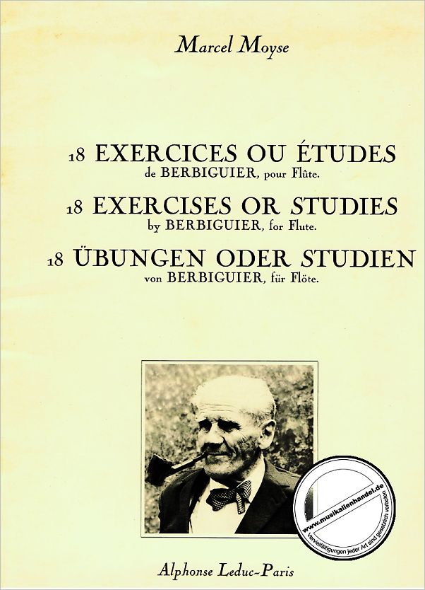 Titelbild für AL 20309 - 18 EXERCICES OU ETUDES BERBIGUIER