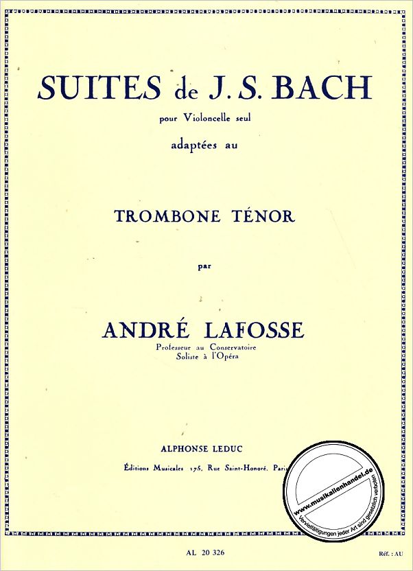 Titelbild für AL 20326 - 6 SUITEN BWV 1007-1012 (VC)