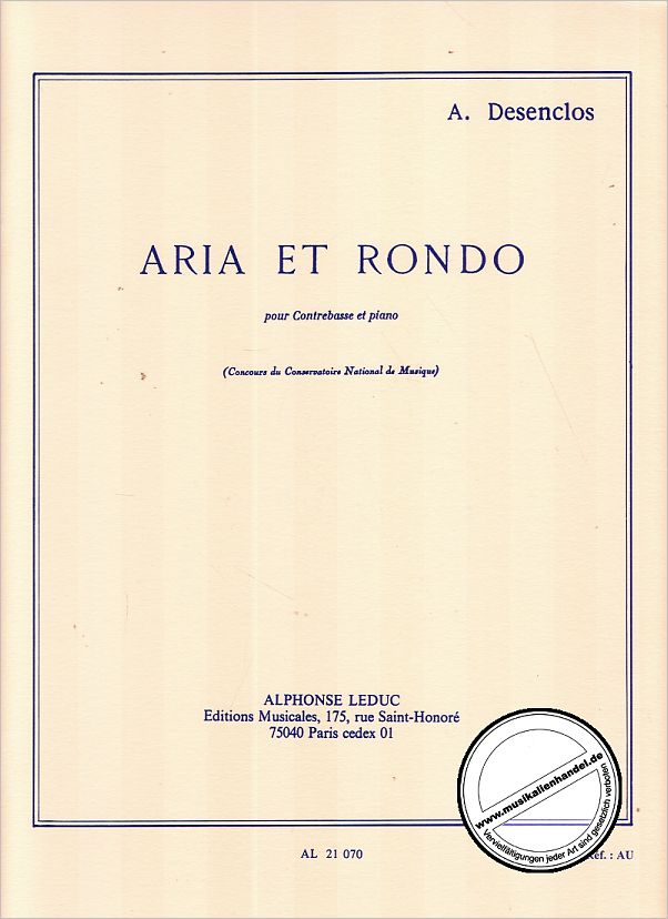 Titelbild für AL 21070 - ARIA + RONDO