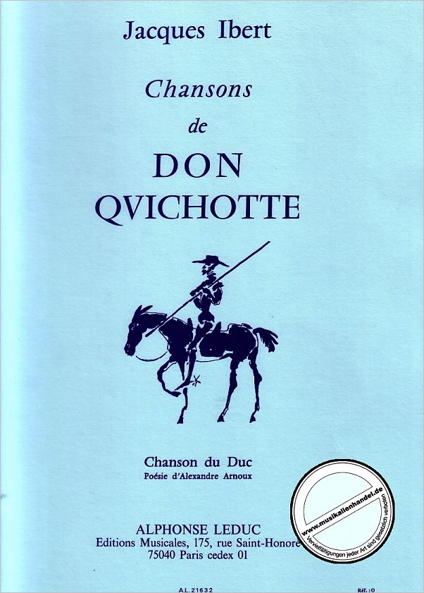 Titelbild für AL 21632 - CHANSONS DE DON QUICHOTE NR 3