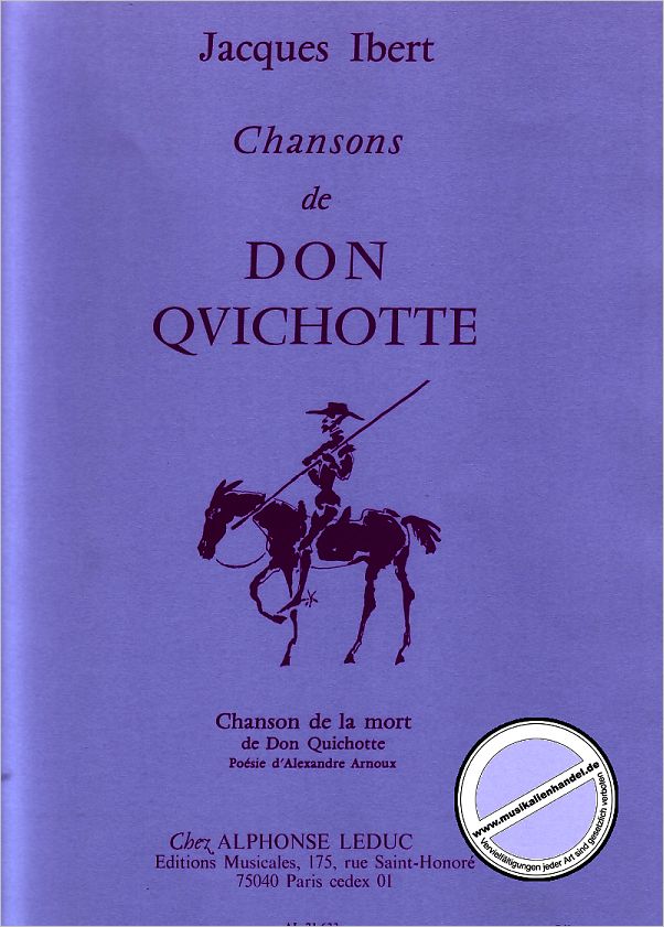 Titelbild für AL 21633 - CHANSONS DE DON QUICHOTE NR 4