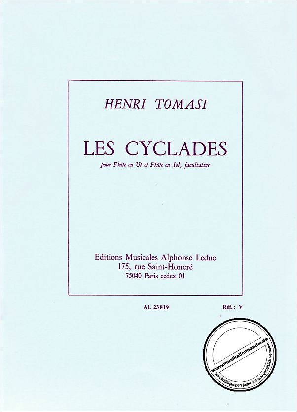 Titelbild für AL 23819 - LES CYCLADES