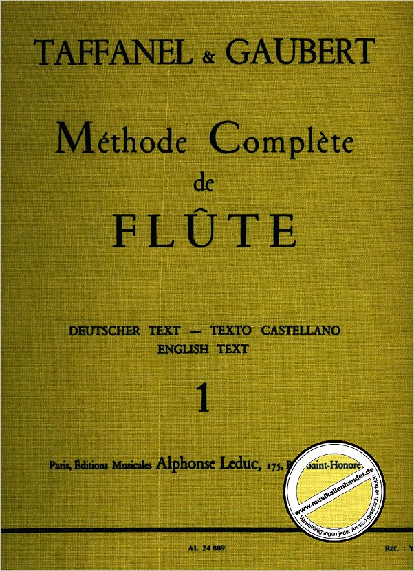 Titelbild für AL 24889 - METHODE COMPLETE DE FLUTE 1