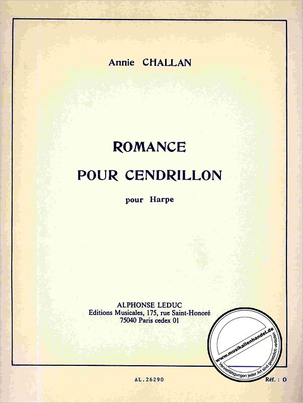 Titelbild für AL 26290 - ROMANCE POUR CENDRILLON
